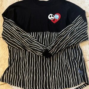 Disney spirit Jersey Black and White Striped nightmare before Christmas